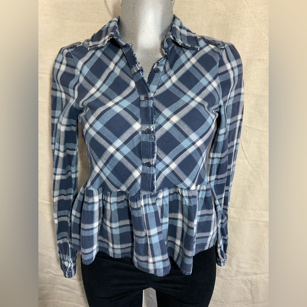 EMBOSSED, Women Striped Long-Sleeve Silver Metal Embellishments.